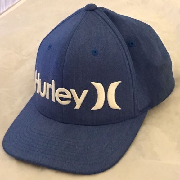 Hurley Blue Flex-Fit Fitted Style Logo Baseball Hat - Picture 4 of 15